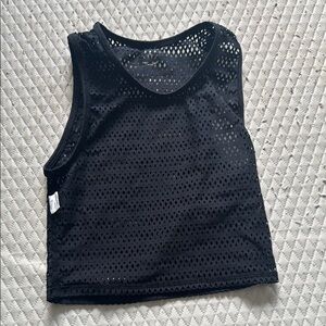 Beyond Yoga Black Mesh Tank Top